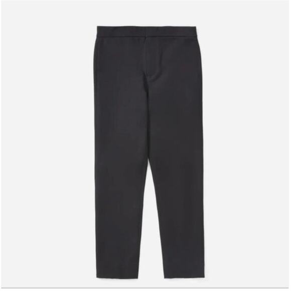 NEW Everlane The Fixed Waist Stretch Cotton Black Trouser Pants Size 00 - Picture 6 of 12